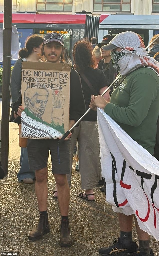 Terror group's flag is waved in Sydney at radical pro-Palestine rally