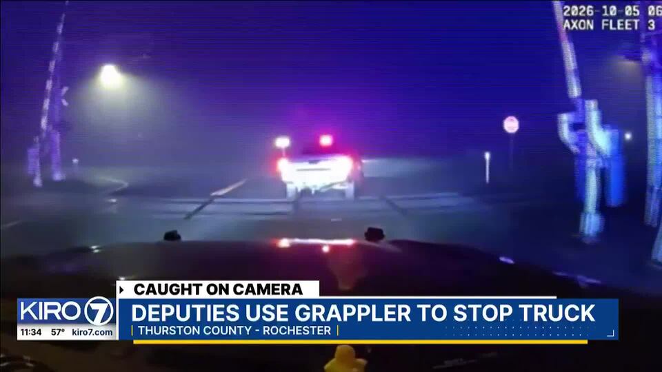 Thurston County deputies use grappler to stop truck