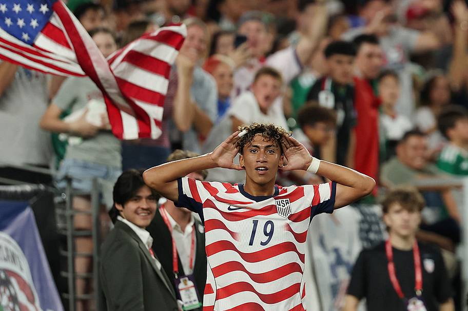 Julian Hall fue la gran estrella de la selección estadounidense este otoño. | Taylor Banner/USSF/Getty Images