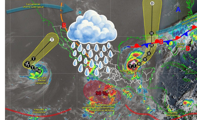 Tormenta tropical Isaias provoca lluvias intensas en México este ...