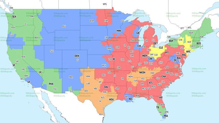 NFL coverage map week 5: TV broadcast schedule and announcers for FOX ...