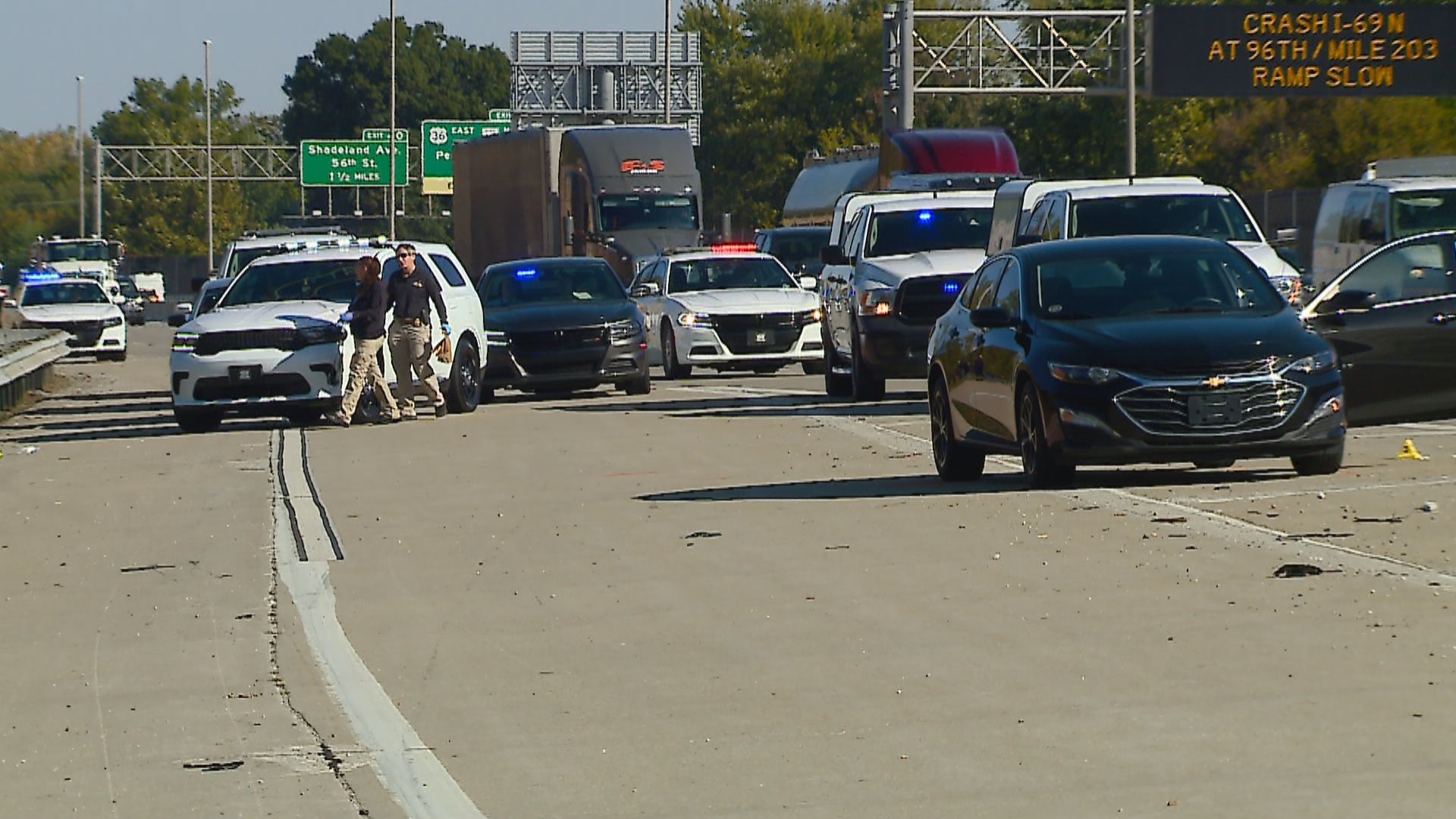 One person injured in road rage confrontation on I-465