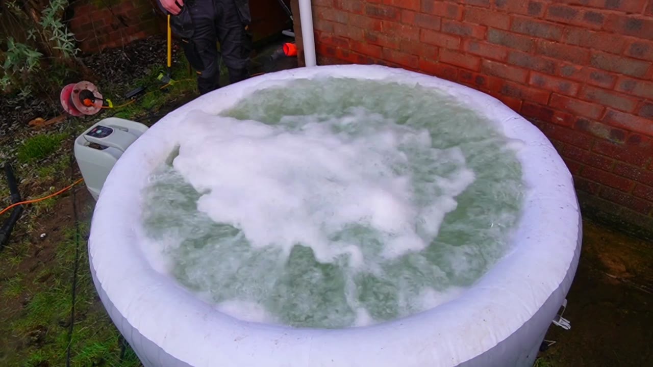 This hot tub had been sitting full of stagnant water for half a year ...