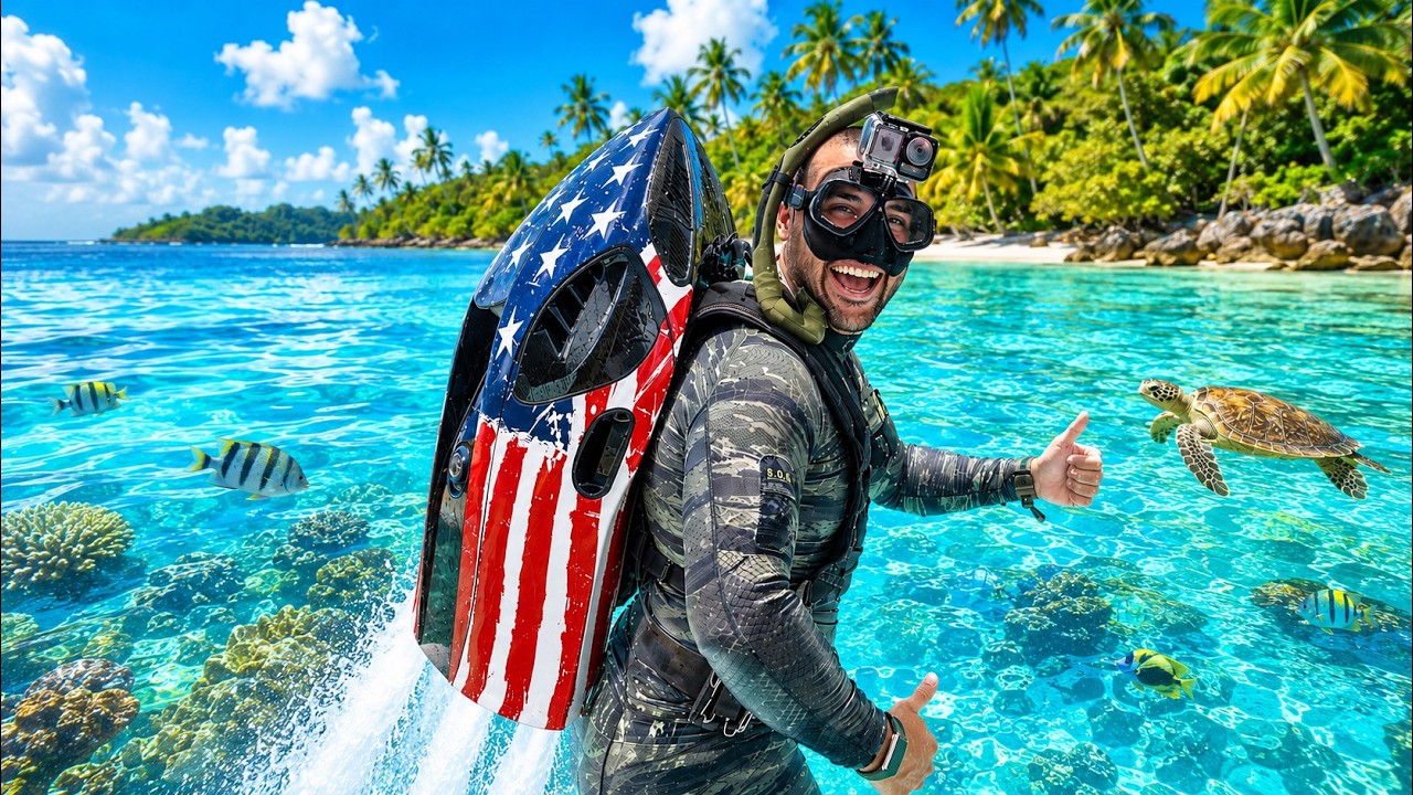 Testing world's fastest underwater jetpack (sharkmode)