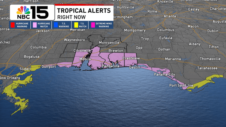 Hurricane watch and storm surge watch issued for the Gulf Coast