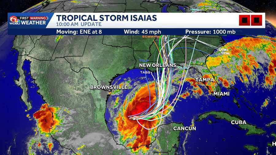 Tracking Tropical Storm Isaias: Interactive storm radar, latest cone ...