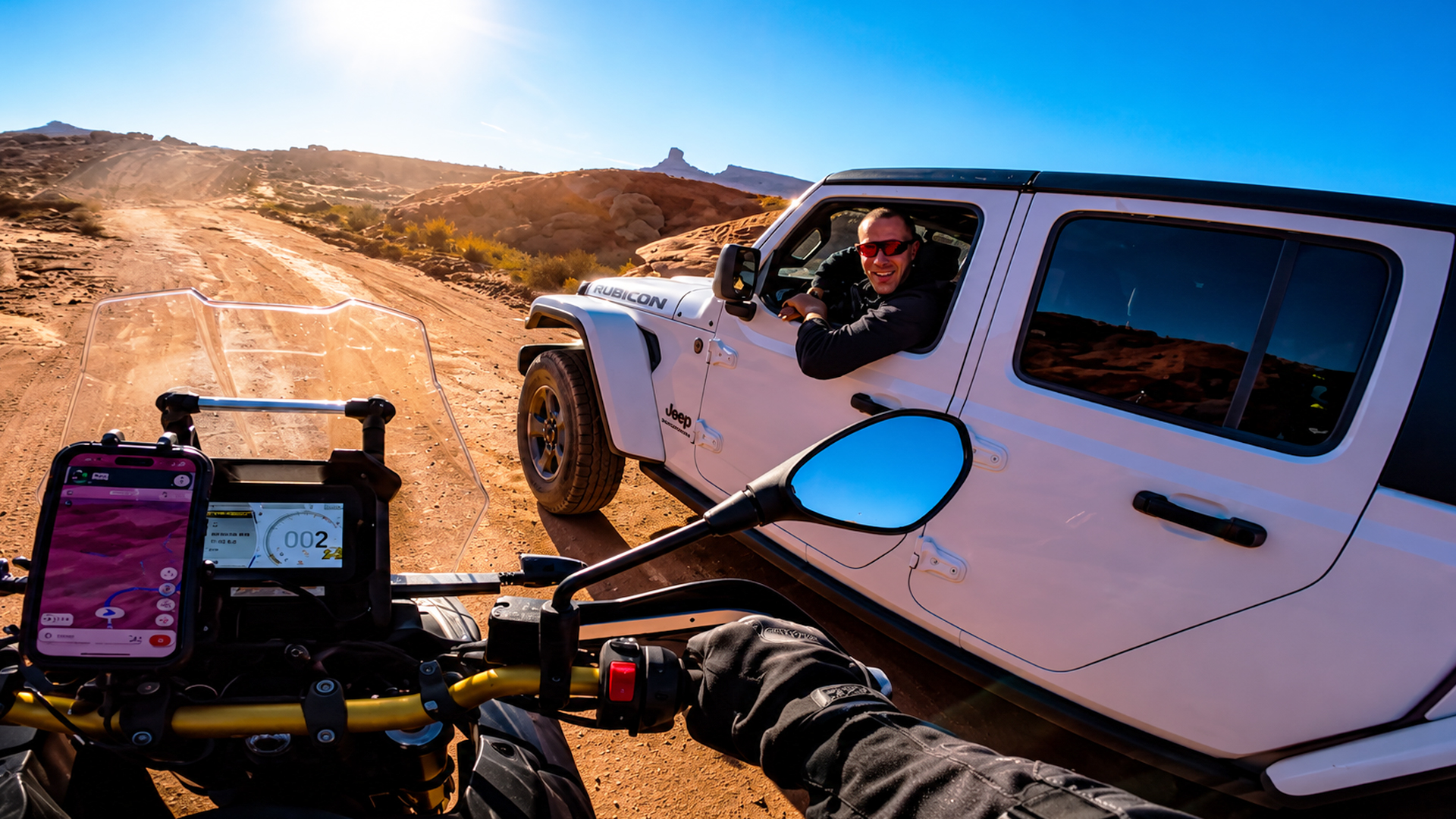 An unexpected stop during a ride through Monument Valley