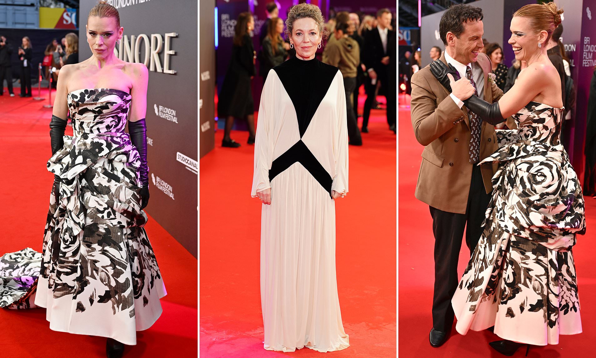 Billie Piper stuns as she joins Olivia Colman and Andrew Scott at BFI ...