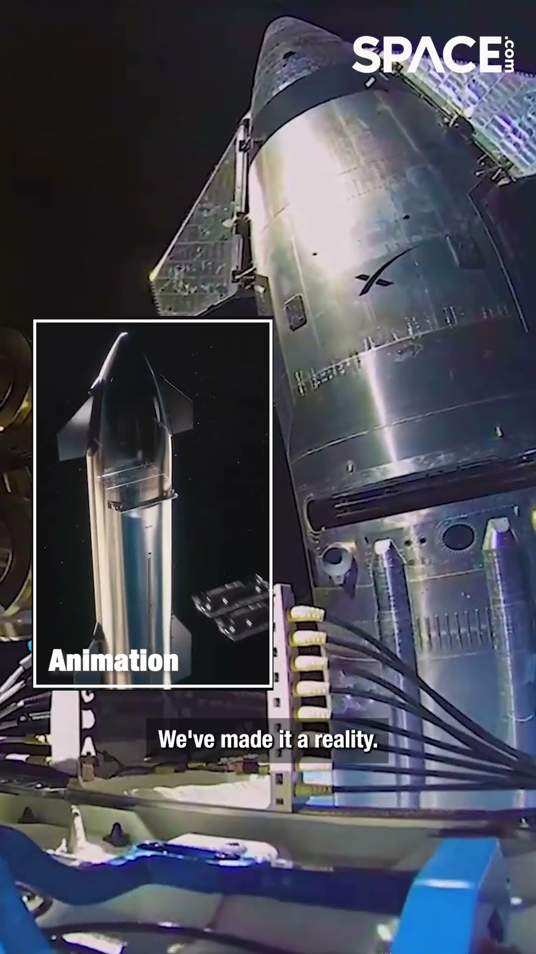Epic first view of Starship deploying Starlink V3 satellites