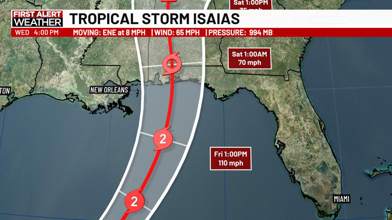 Tropical storm Isaias | Hurricane warning in effect for northwest Florida