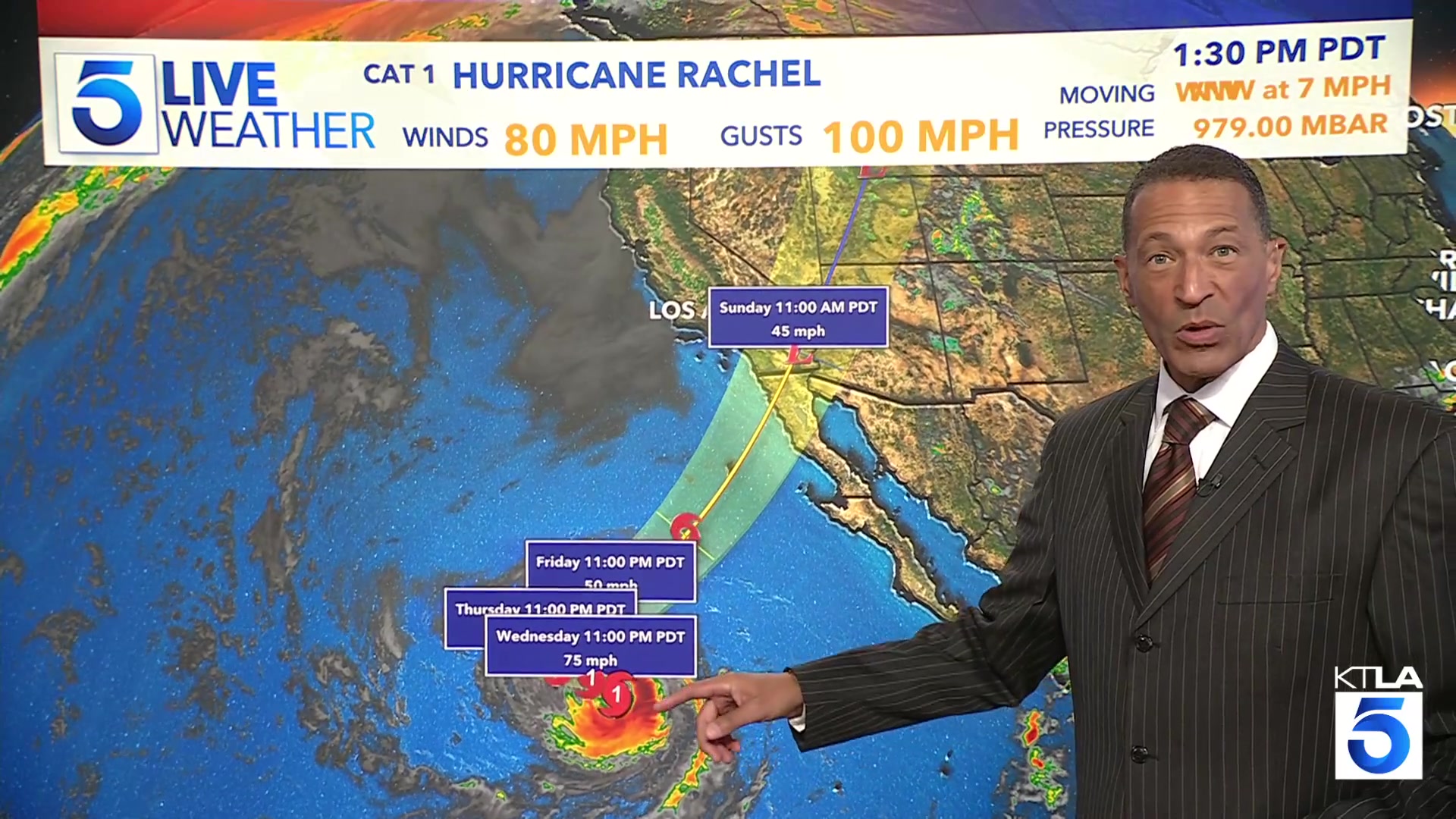 Hurricane Rachel’s projected path includes Southern California
