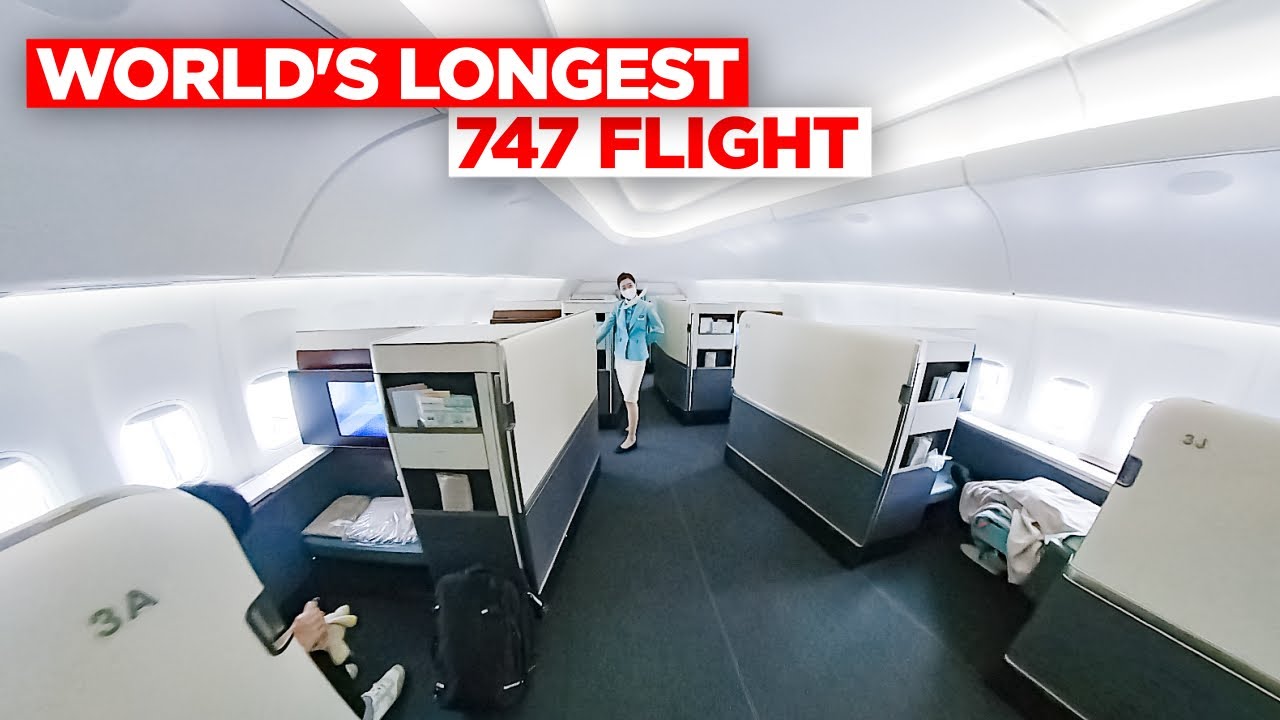 Korean Air B747-8 first class on the world’s longest 747 flight