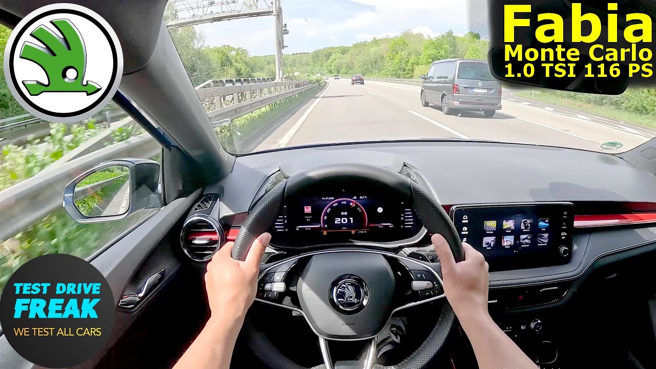 2025 Skoda Fabia Monte Carlo 1.0 TSI 116 PS 🚀 top speed POV drive ...