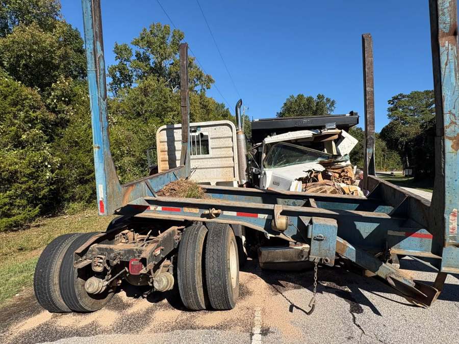 Photos: Dump truck, 18-wheeler crash in Upstate