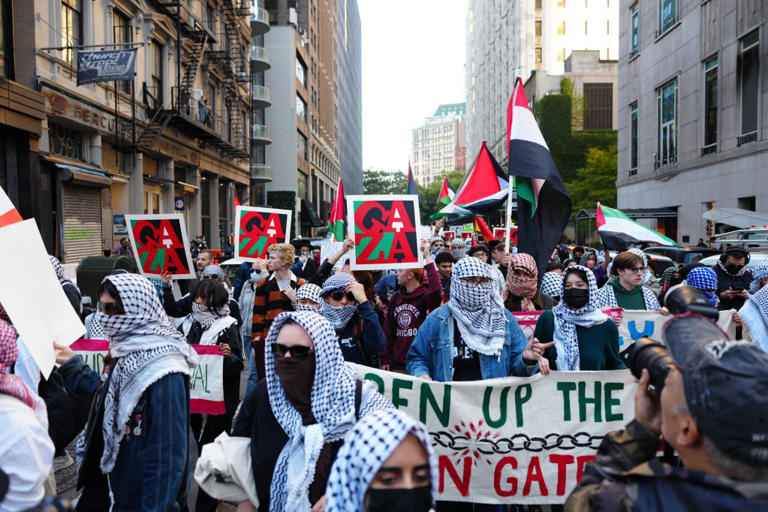 Anti-Israel protests break out across NYC, with Columbia, NYU students ...