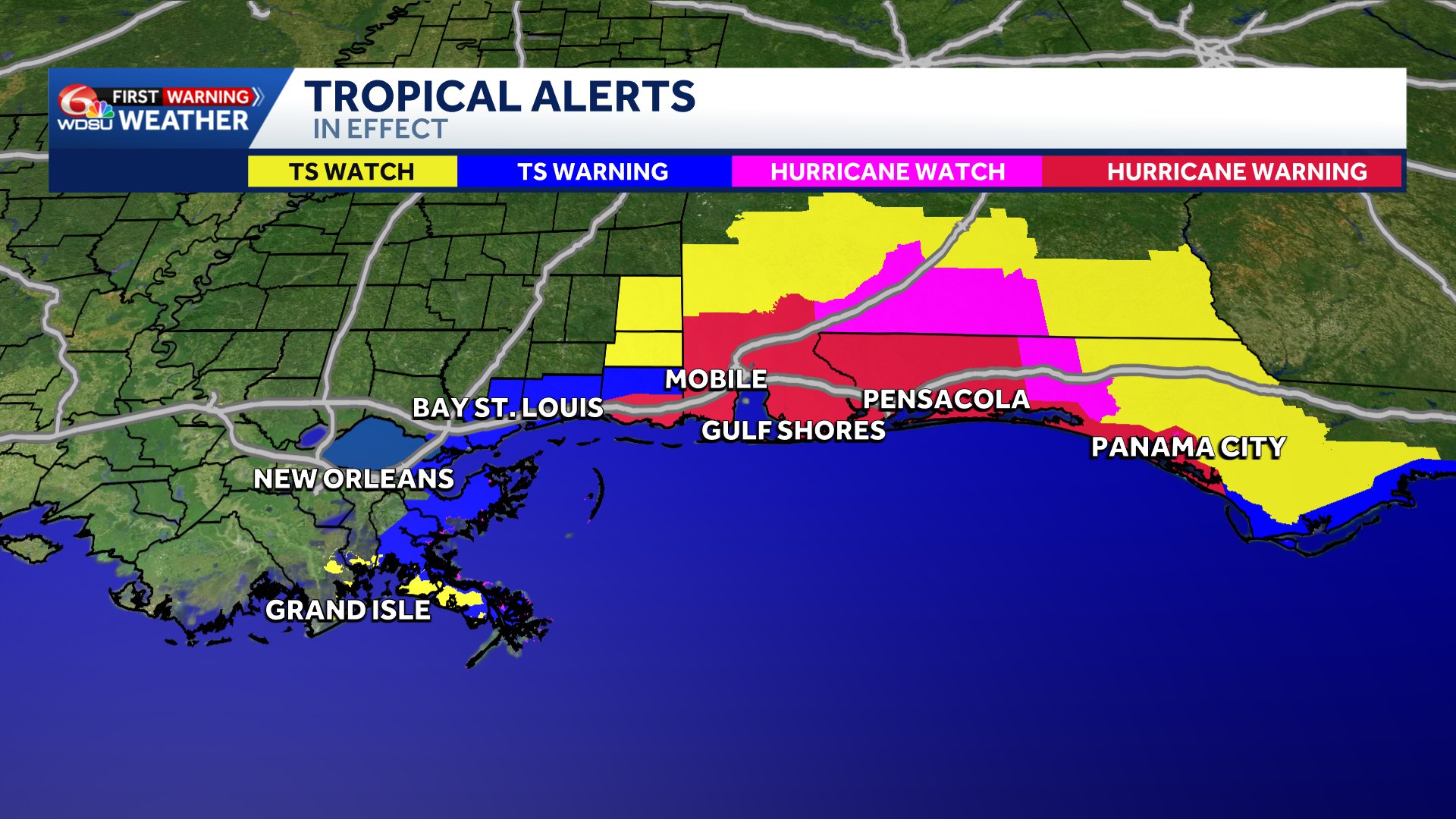 Tropical storm and storm surge warnings issued for southeast Louisiana ...