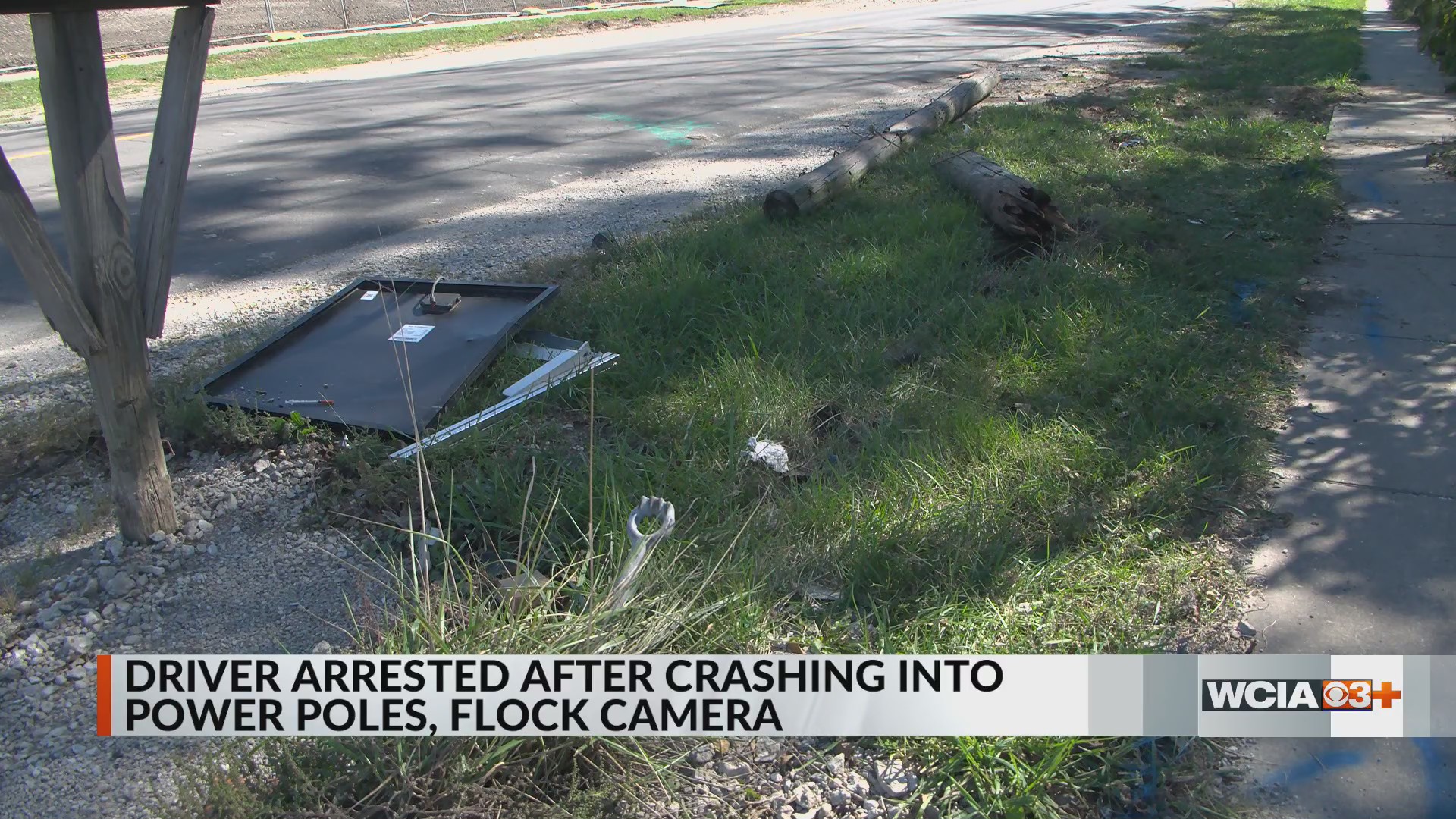 Drunk driver arrested after crashing into power poles, Flock camera ...