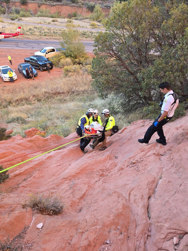 Rope rescue team saves hiker after 100-foot fall in Iron County