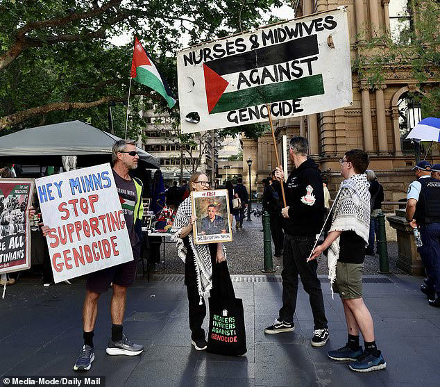 Terror group's flag is waved in Sydney at radical pro-Palestine rally