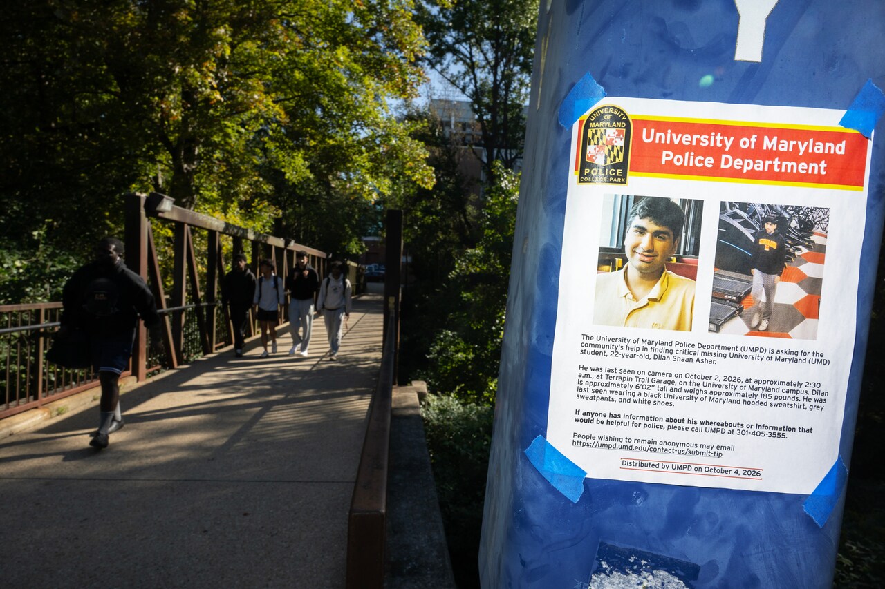 Maryland college student still missing after extensive multiday search