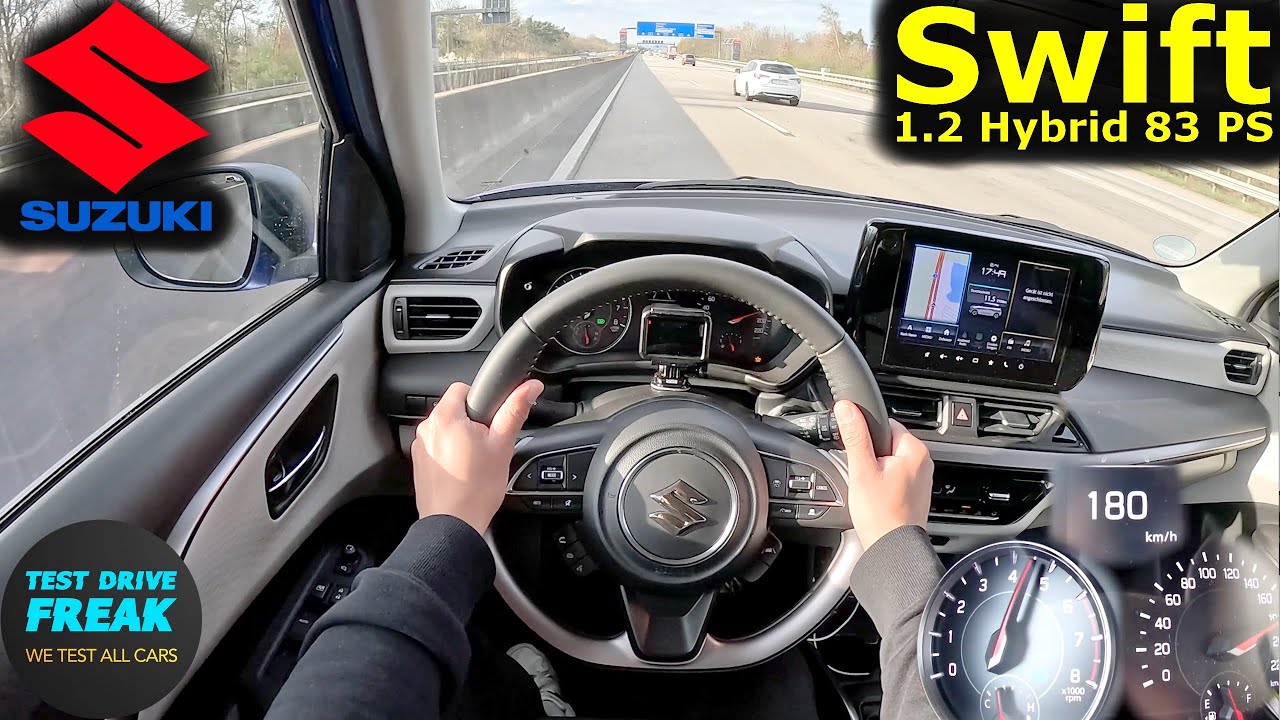 2025 Suzuki Swift 1.2 hybrid 83 PS top speed POV drive + fuel ...