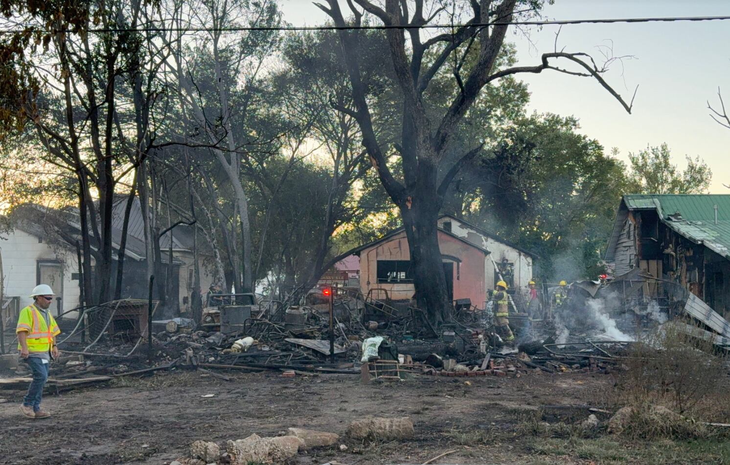 Several fire departments battled structure fires in Cassville, Mo., on ...