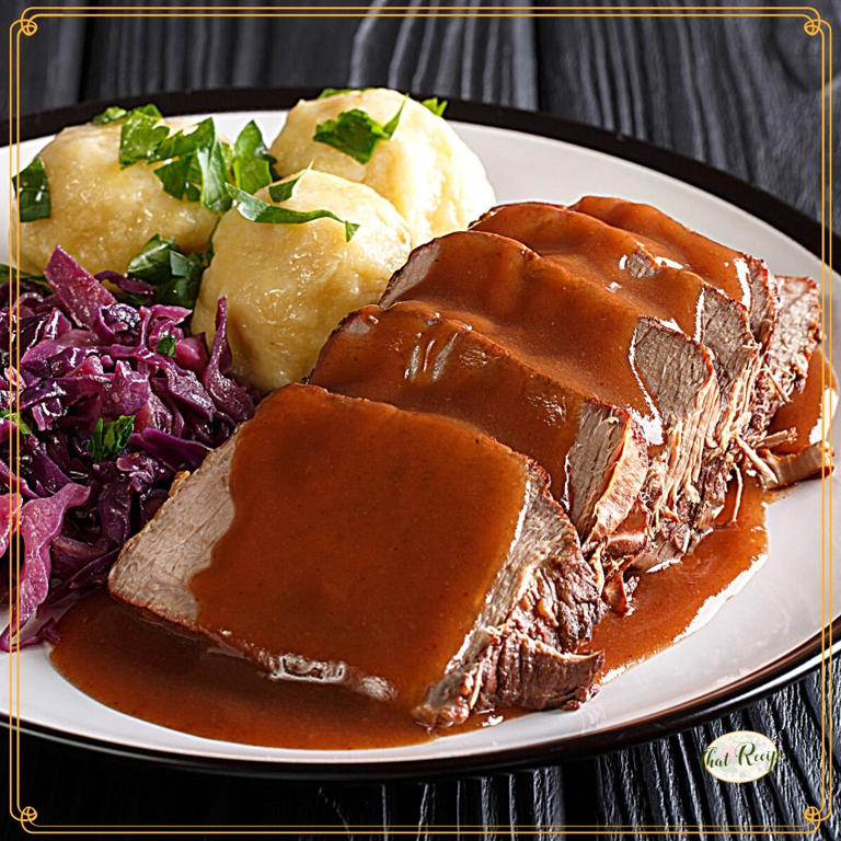 Sauerbraten: German pot roast with tangy sweet gravy