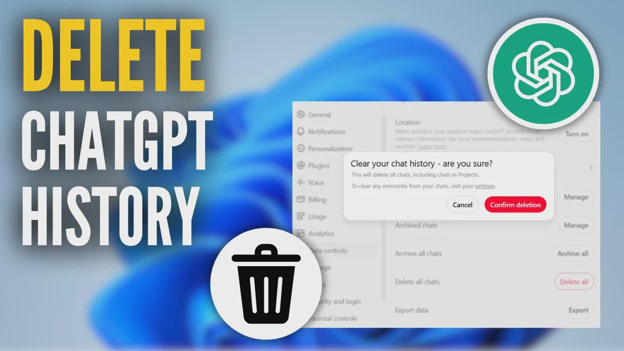 How to delete ChatGPT history