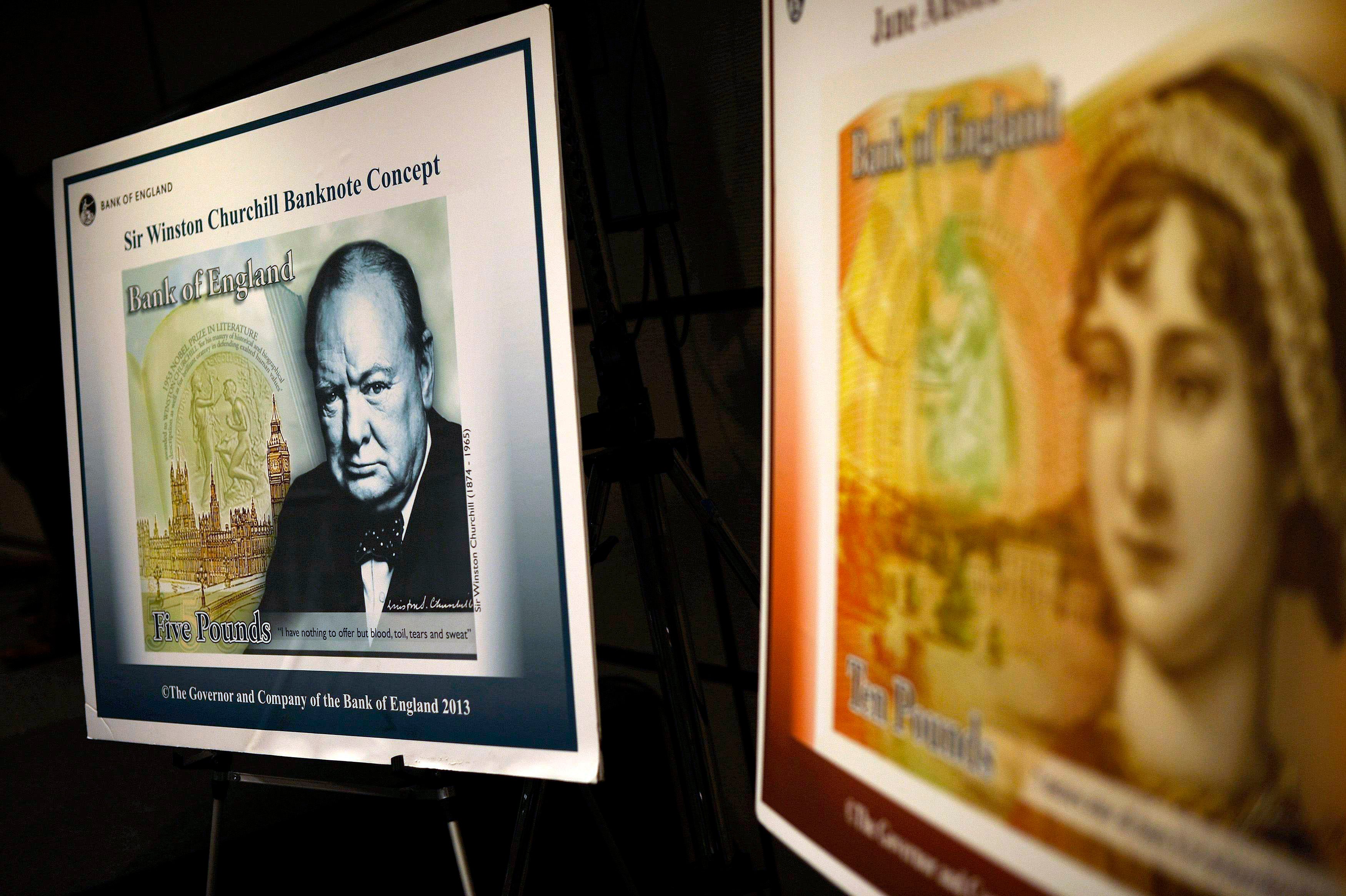 Winston Churchill dropped for wildlife drawings on new bank notes