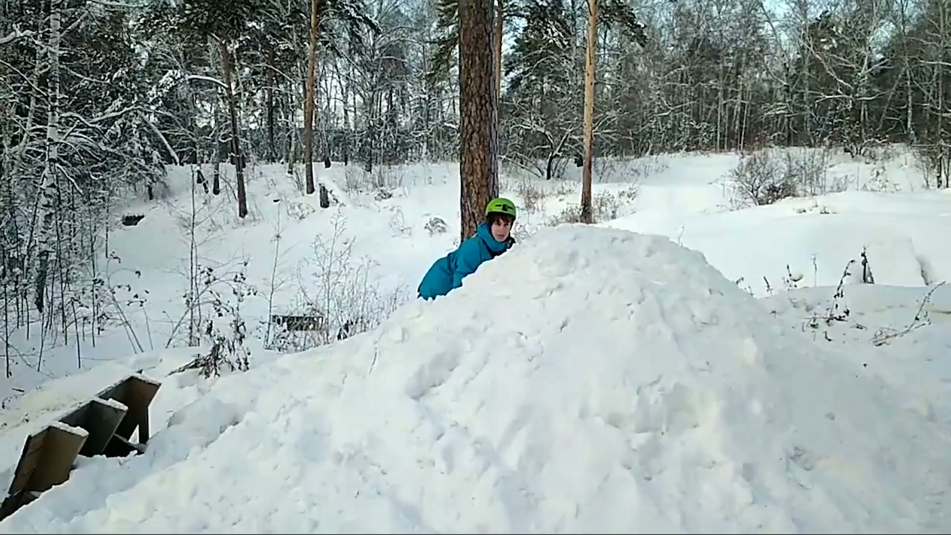 Bike rider performs a controlled trick jump
