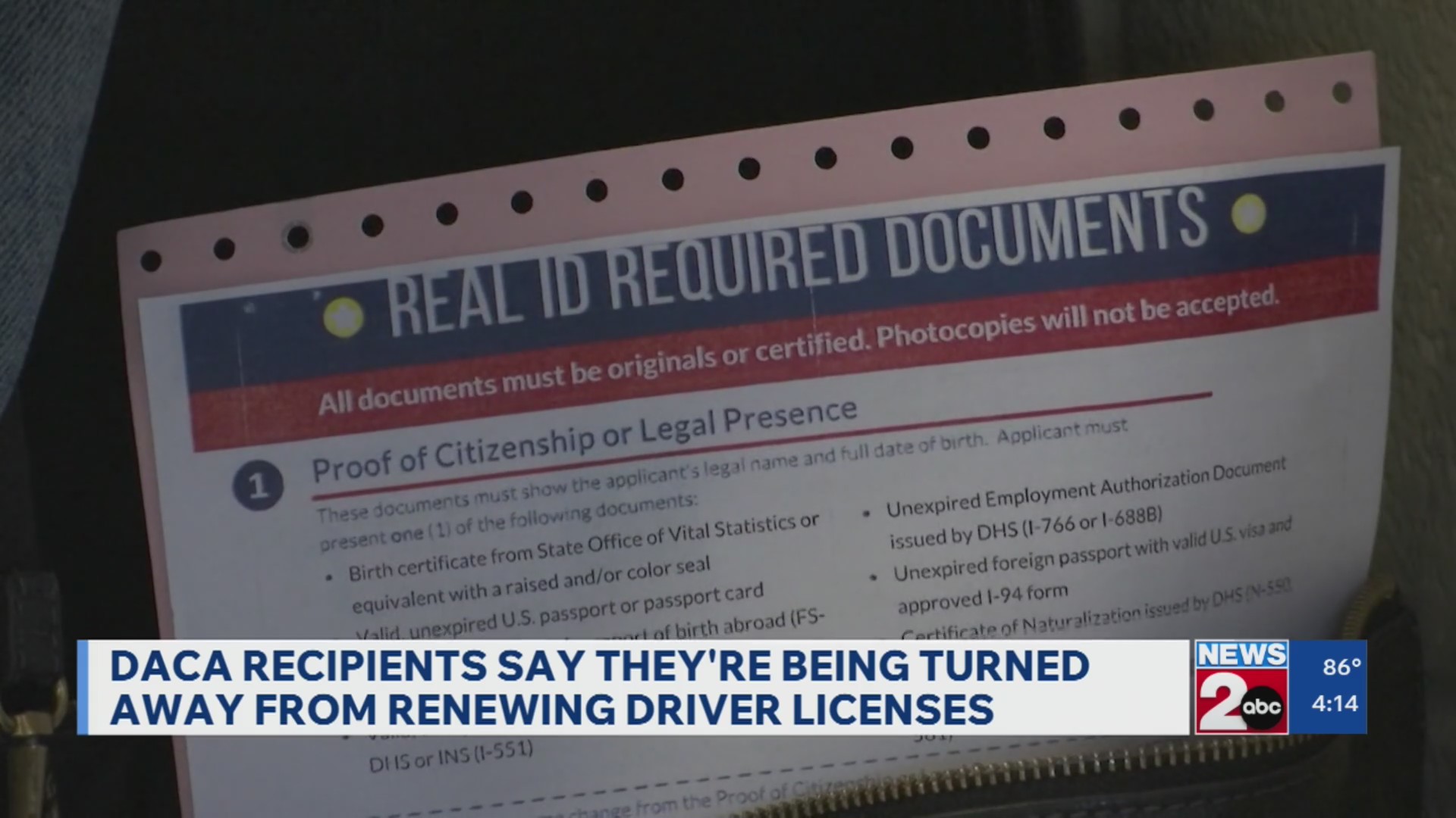 DACA recipients say they're being denied driver license renewals