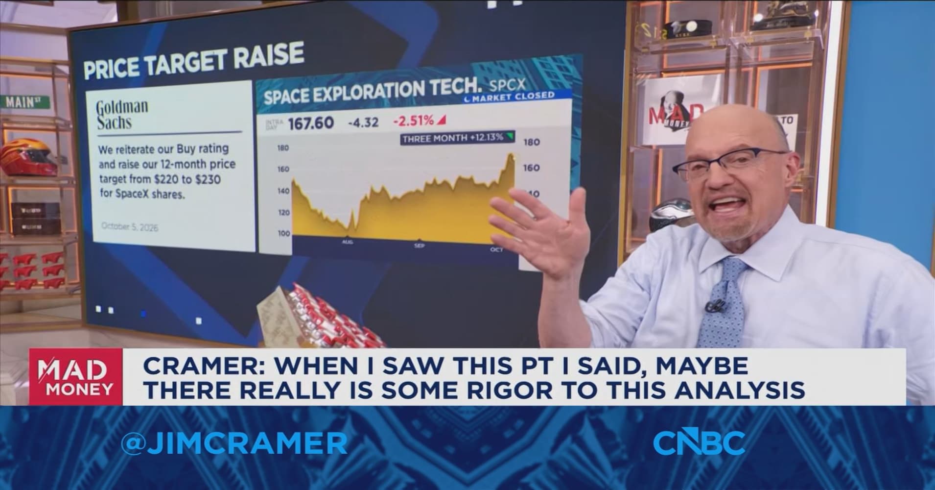 When I saw Goldman's price target on SpaceX I said, there's some rigor ...