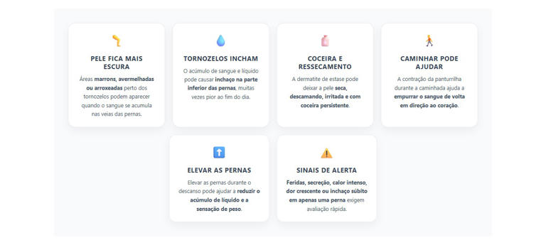 Pele perto do tornozelo ficou marrom, inchada e coçando? A circulação ...