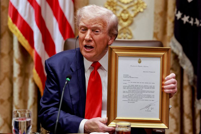 Trump says he deserves Nobel Peace Prize but has doubts he will get it