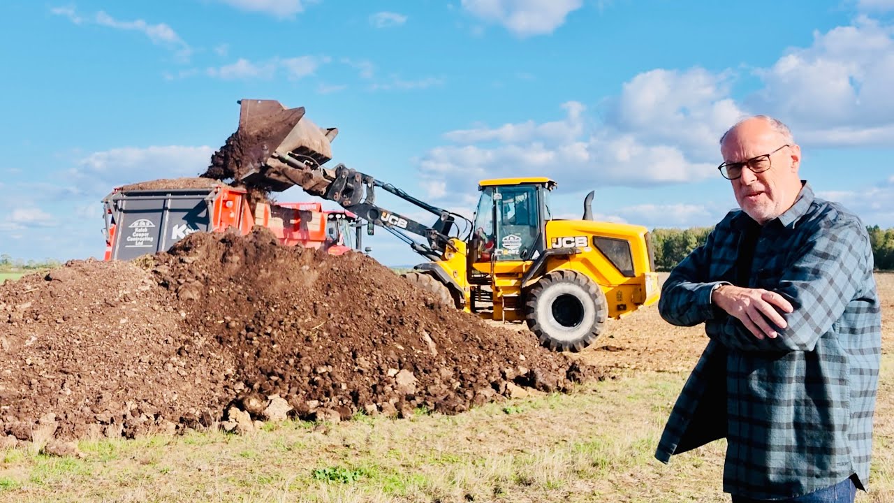 Zoo poo, chicken muck and compost spread for next wheat crop