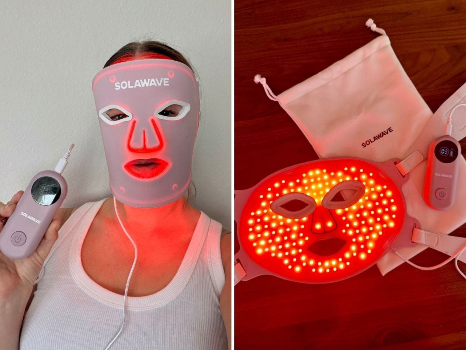 The Solawave red light therapy mask, our favorite flexible LED mask, is ...