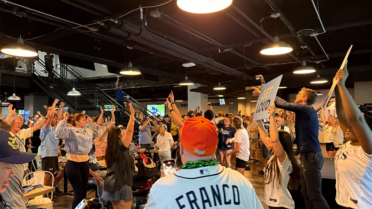 Fans pack Tropicana Field for postseason watch party as Rays advance to ...