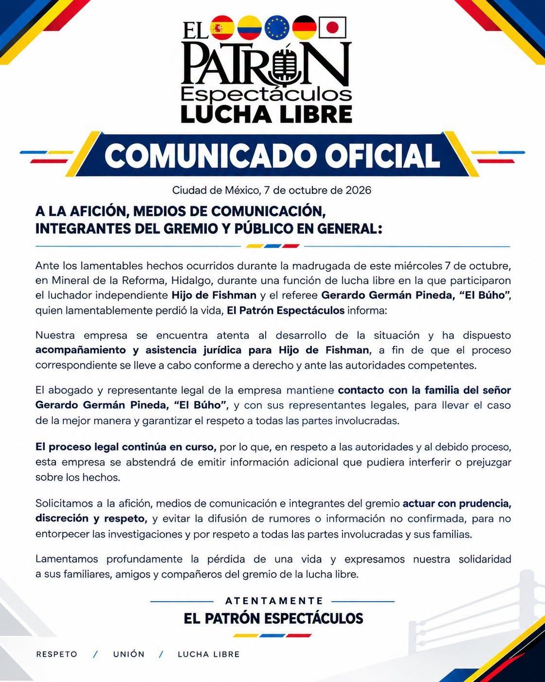 El Hijo de Fishman arrested in Mexico after piledriver allegedly kills ...