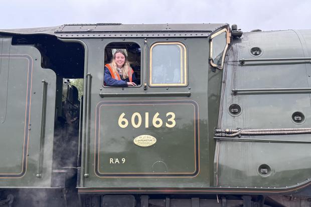 Darlington teenager joins support crew of famous steam locomotive Tornado
