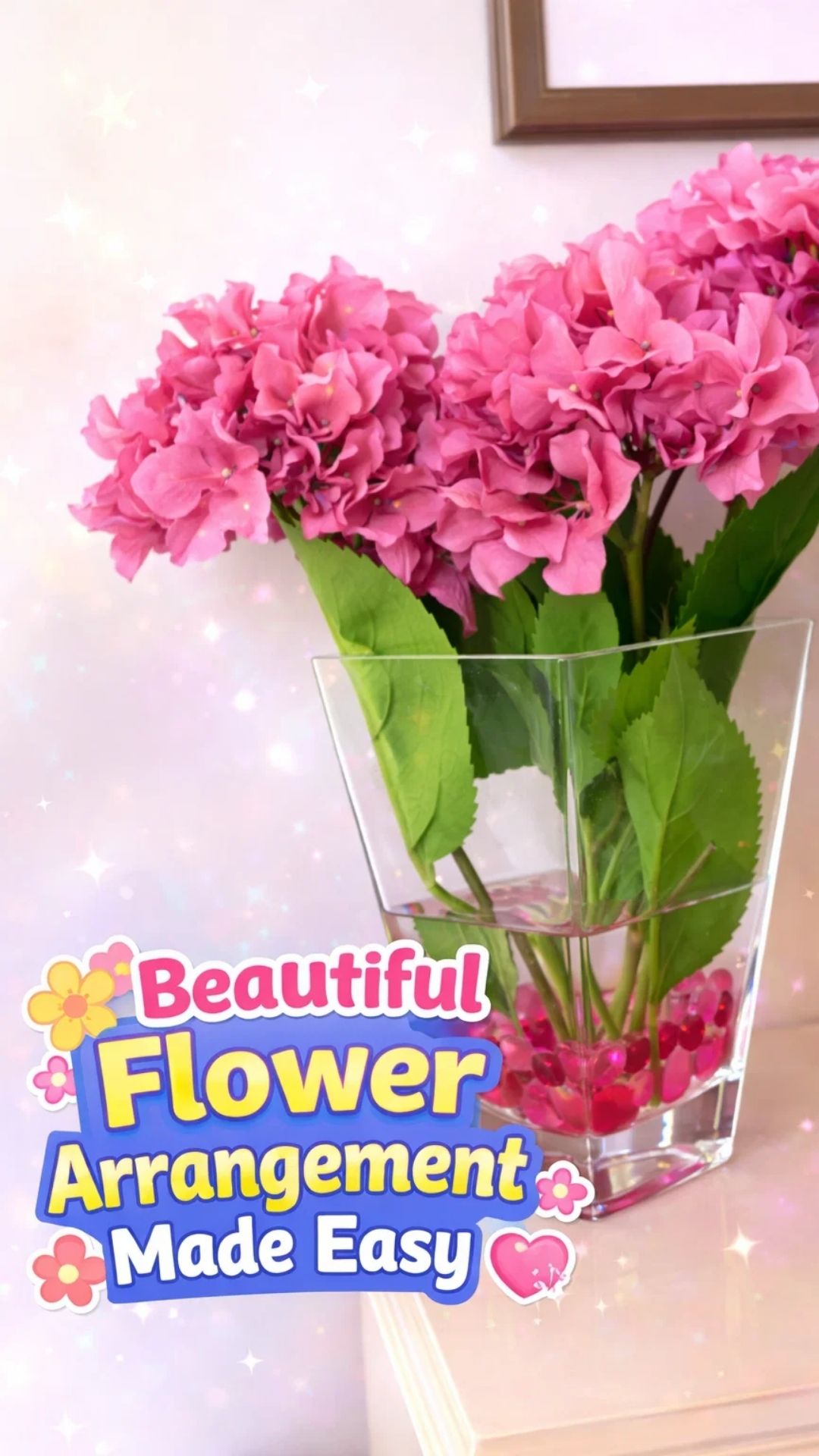 Beautiful flower arrangement made easy at home