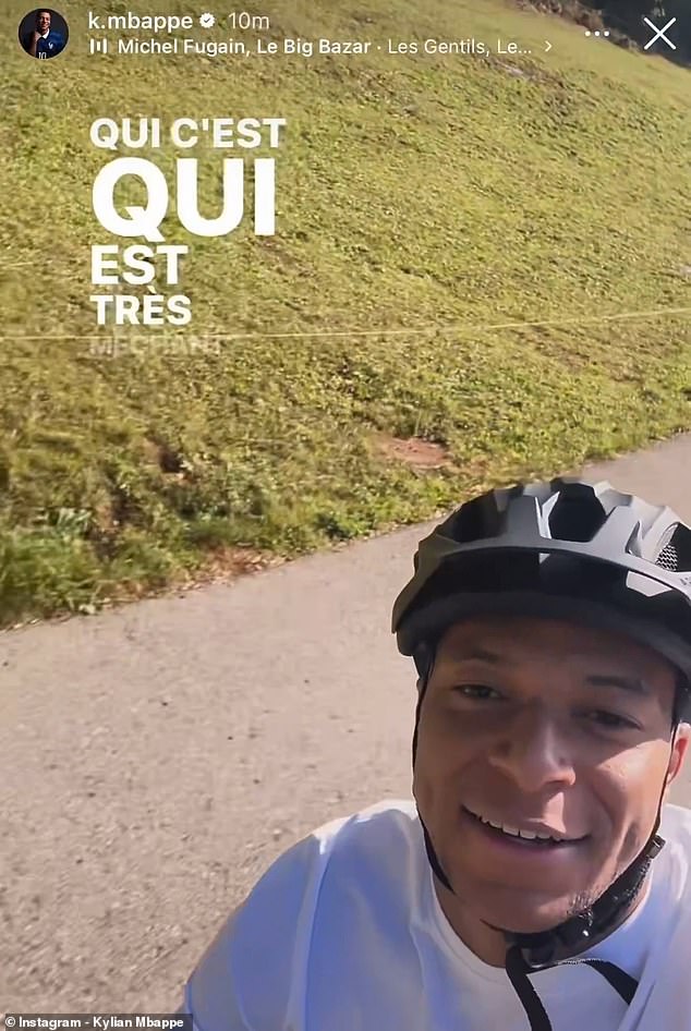 Mourinho was left dismayed at Kylian Mbappe after the striker went on a bike ride last week