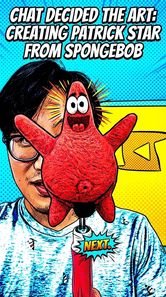 Chat chose my art challenge making Patrick Star from SpongeBob
