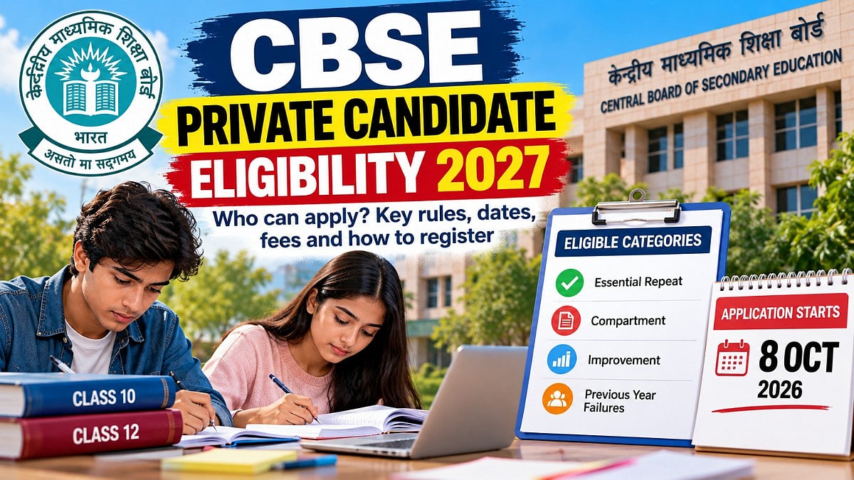 CBSE private candidate eligibility 2027: Who can apply for class 10, 12 ...