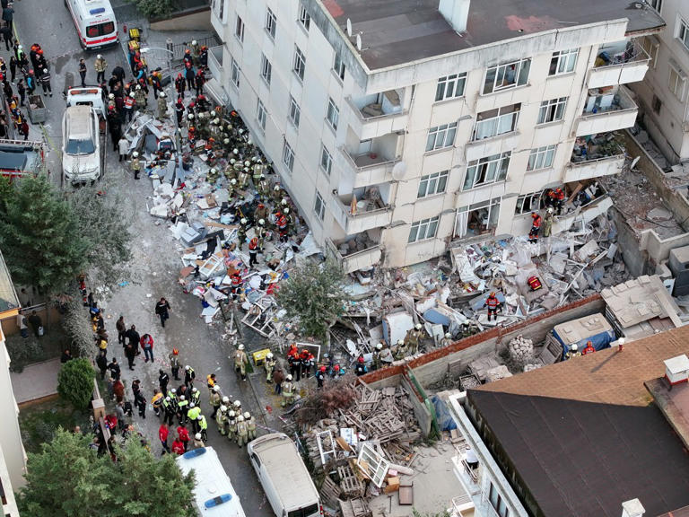 Building collapse in Istanbul traps at least 7 people, including child