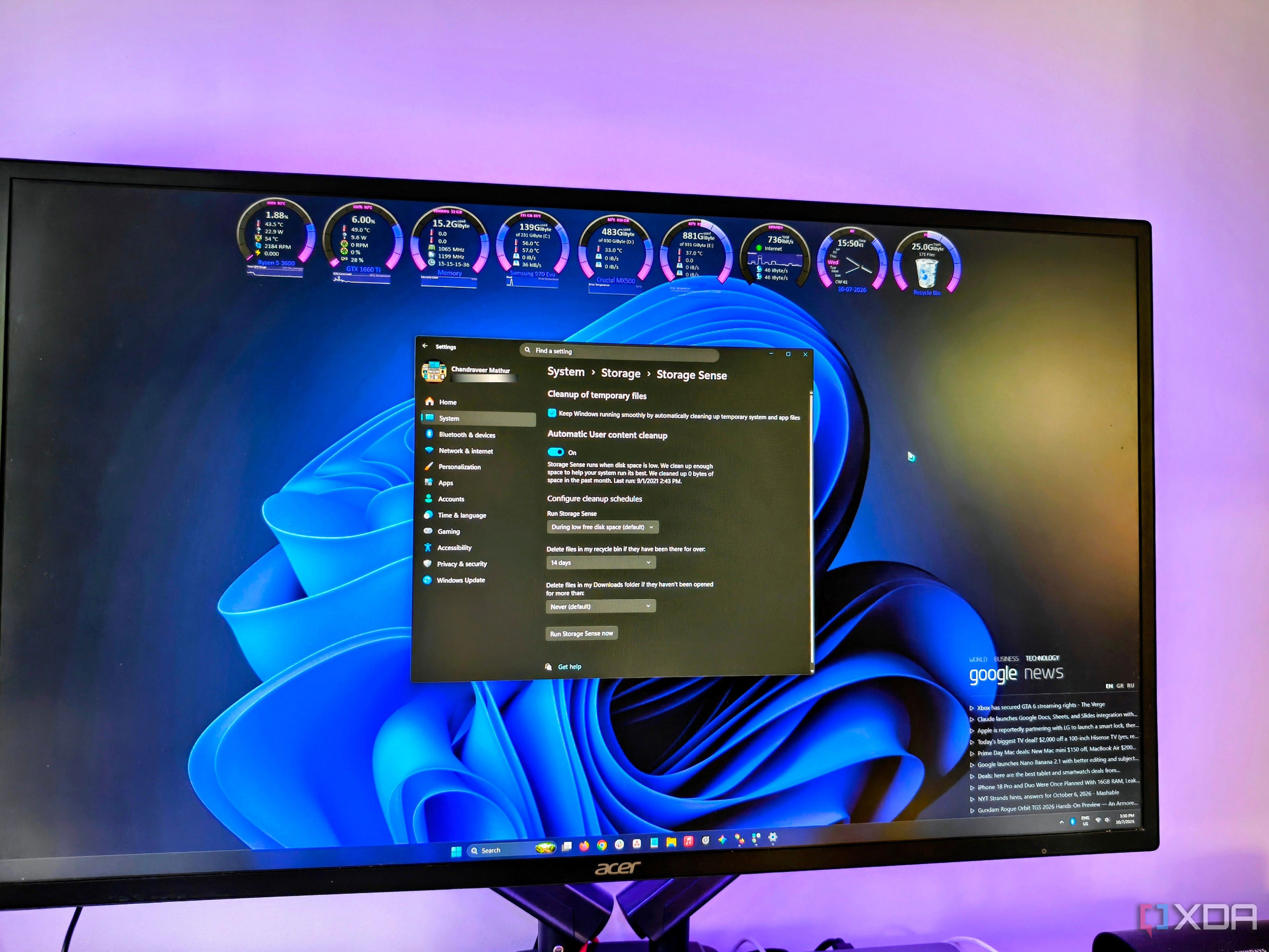 My Windows install stopped bloating once I actually configured Storage ...