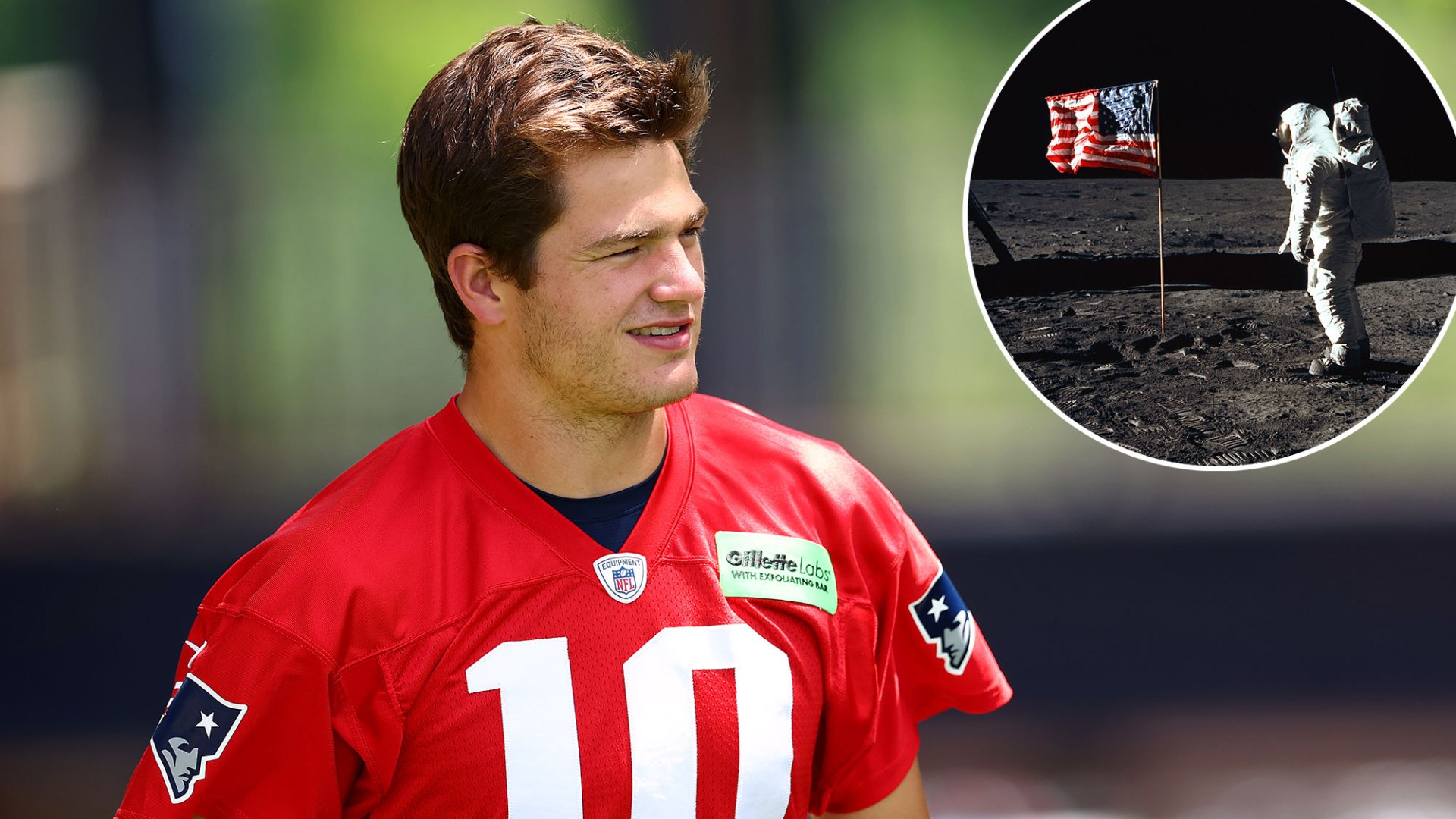 New England Patriots QB Drake Maye says he's skeptical about moon landing