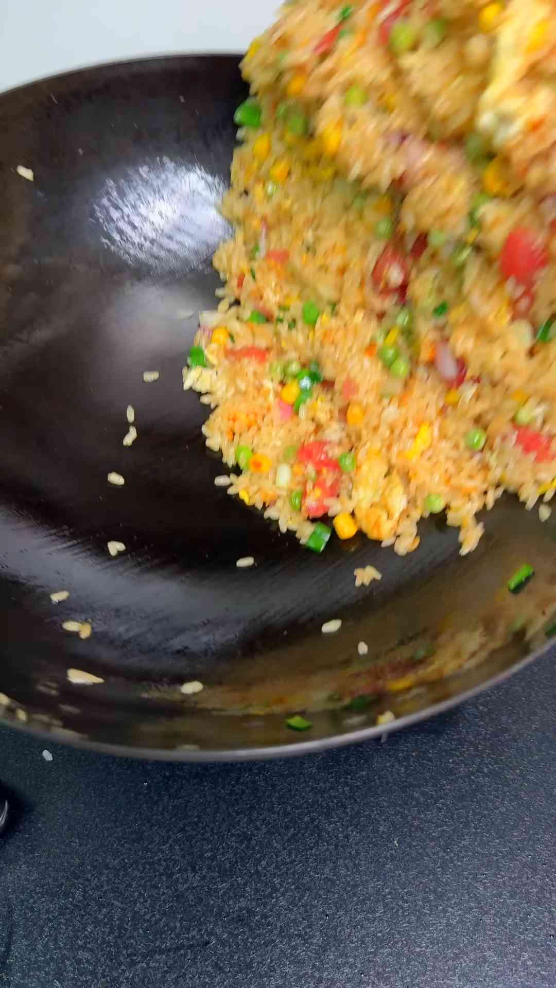 Chinese sausage fried rice with classic flavor