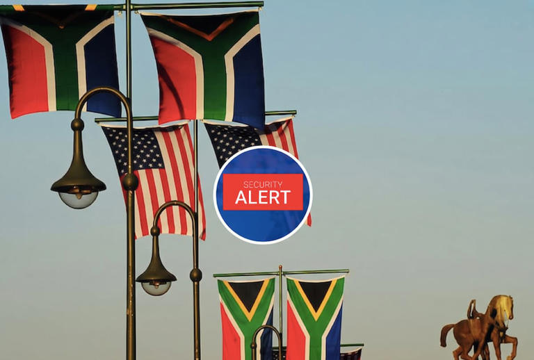 US consulate issues security alert for major South African city