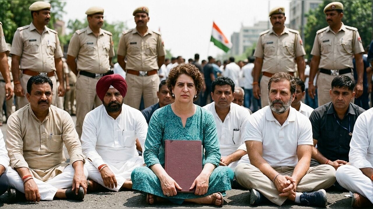 Delhi police file FIR against Rahul and Priyanka Gandhi following protest