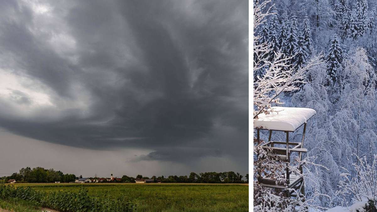 DWD-Warnung für zahlreiche Kreise: Regen und Gewitter in Bayern ...